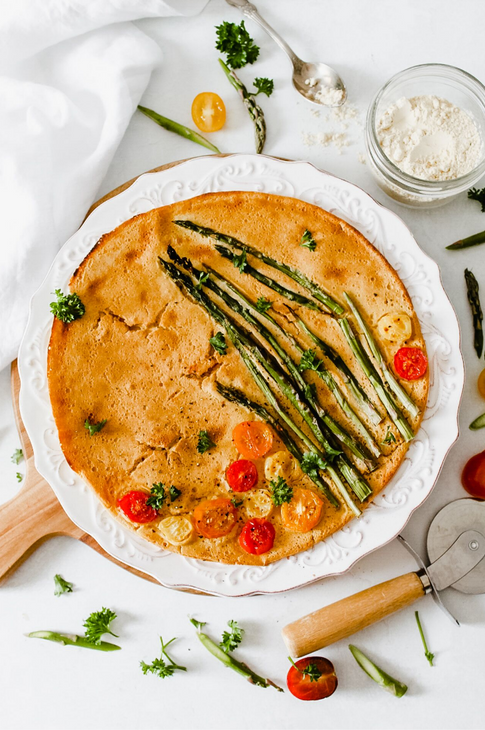 Summer Veggie Chickpea Flatbread
