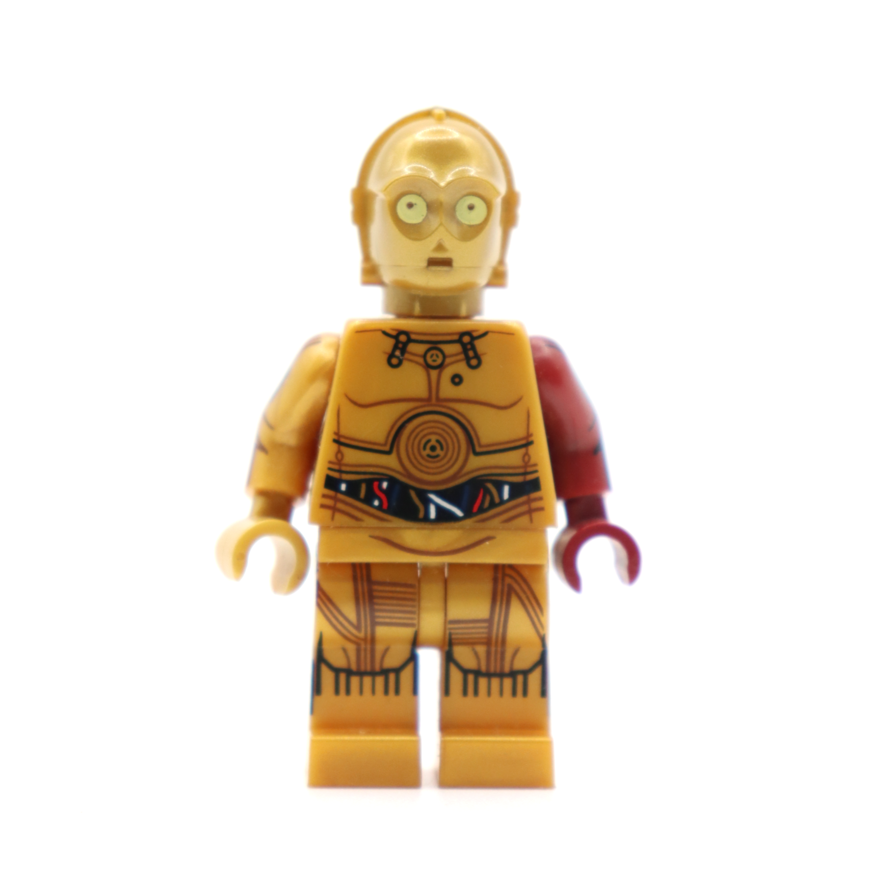 Lego Star Wars C-3PO Protocol Droid Dark Red Arm Minifigure