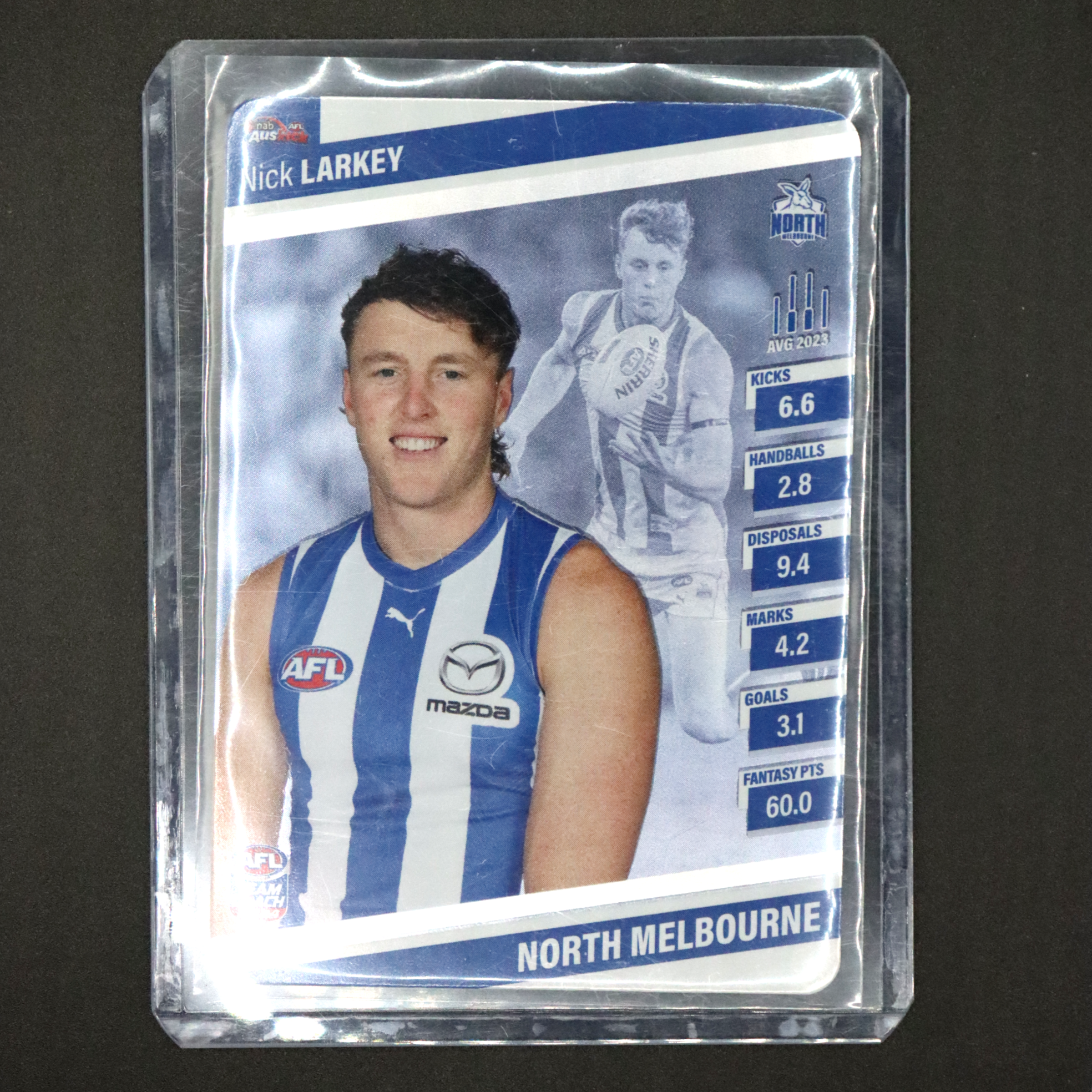 Team Coach AFL 2024 Aus Kick Exclusive Cards Silver Parallel Nick Larkey
