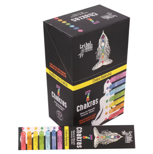 7 Chakras with Message Card - Tribal Soul Incense Sticks