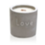 Wooden Wick Concrete Candles