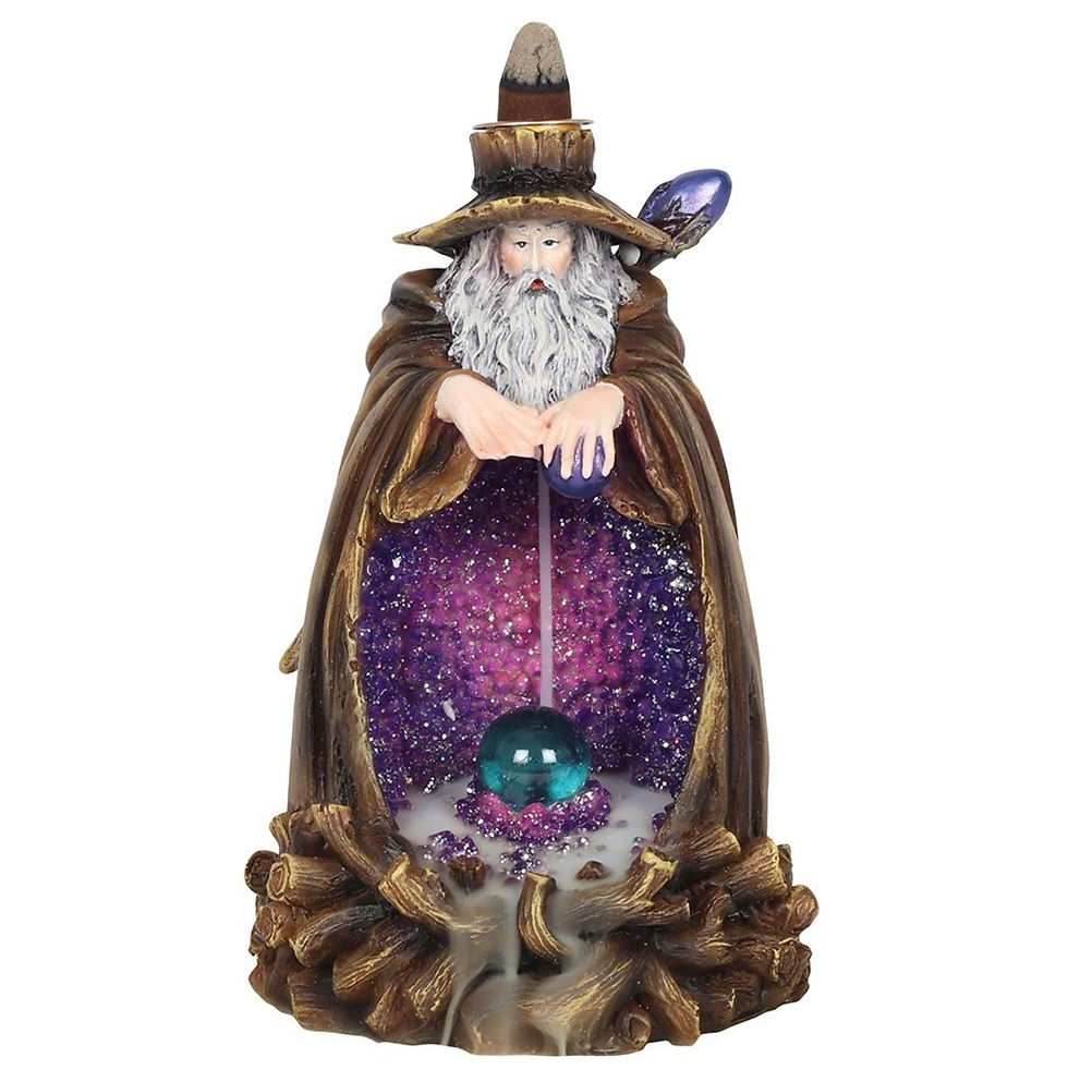 Wizard Backflow Incense Burner With Light