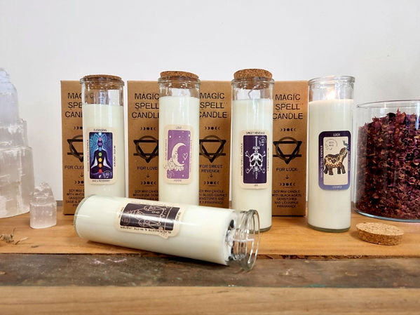magic spell candles display