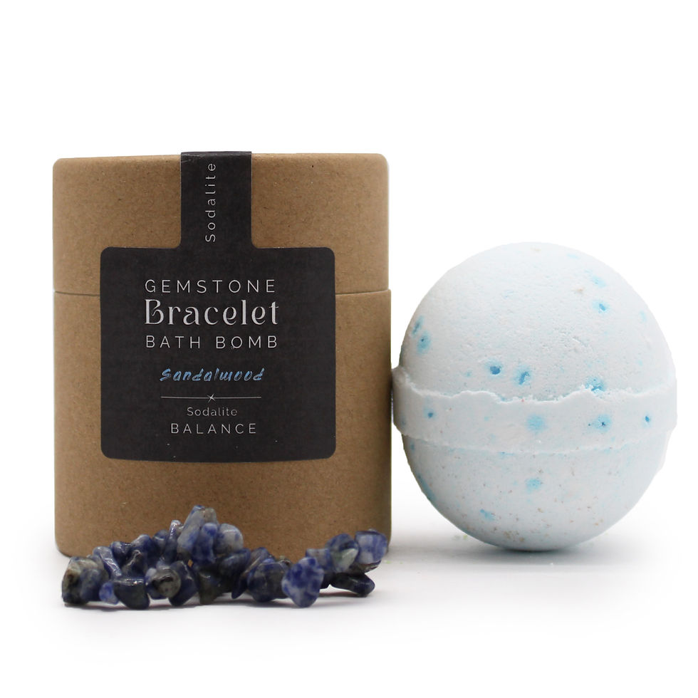 Bath bomb with crystal bracelet