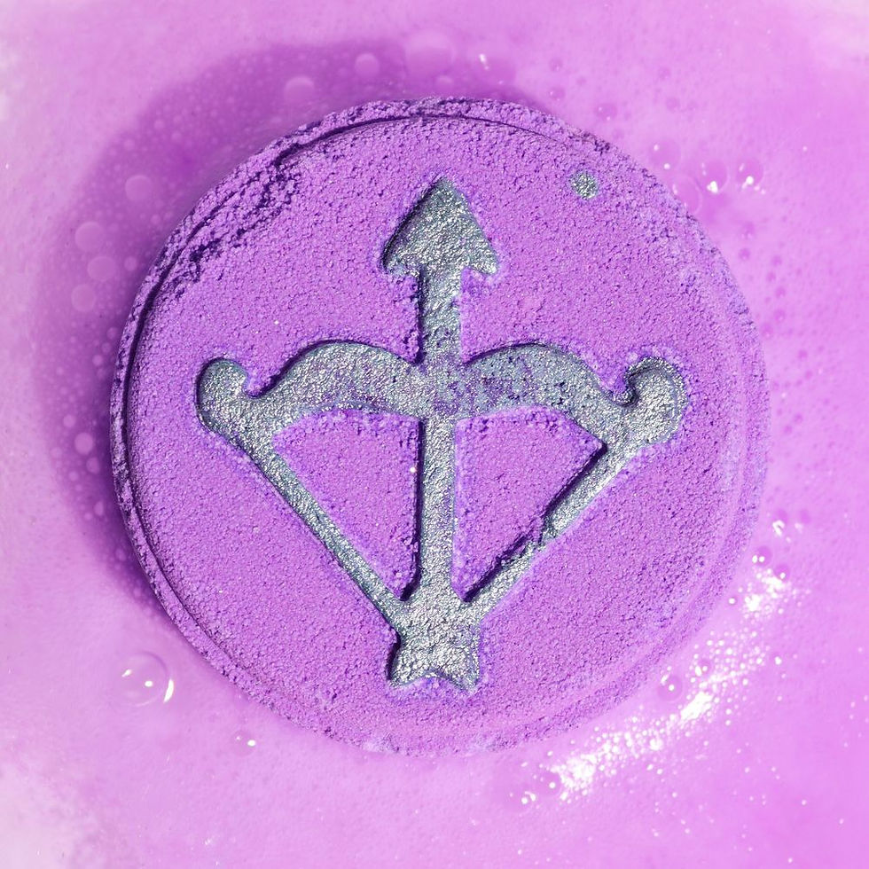 Set of Zodiac Bath Fizzers with Horoscope - Sagittarius