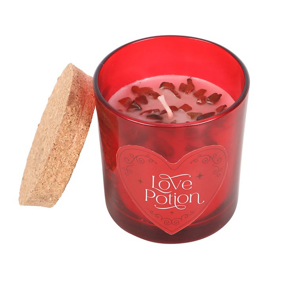 Thumbnail: Love Potion Raspberry Crystal Chip Candle