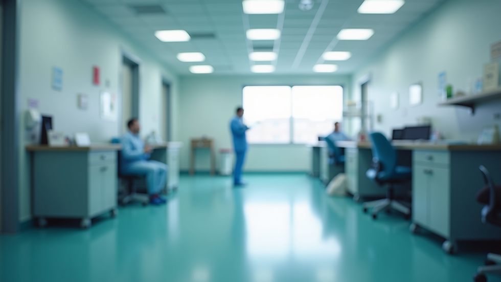 Eye-level view of a modern medical training facility