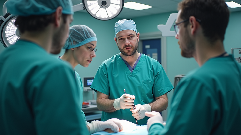 Eye-level view of a neurosurgeon discussing treatment options with a patient