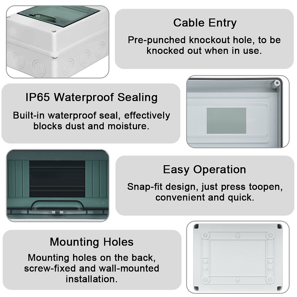 Miniatura: New HT 2/5/8/12/15/18/24 WAY Series Junction Box PC Plastic Outdoor Electrical I
