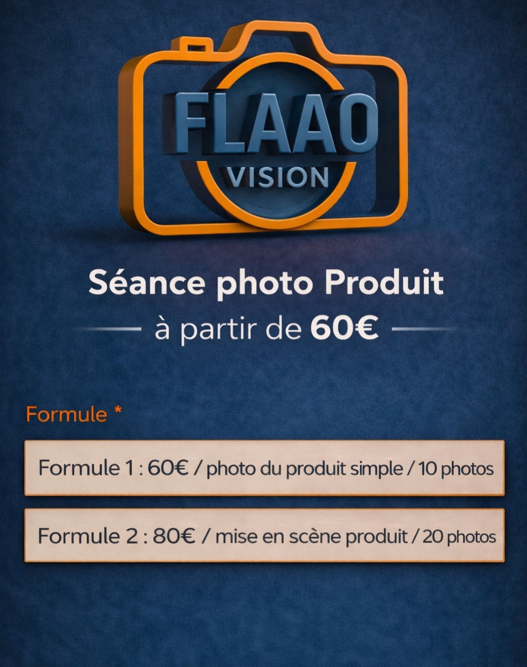 Séance photo produit