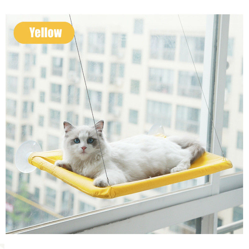 Thumbnail: Hanging Window Raised Suction Washable Cooling Breathable Pet Cat Hammock Beds