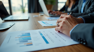 Business team discussing growth strategies