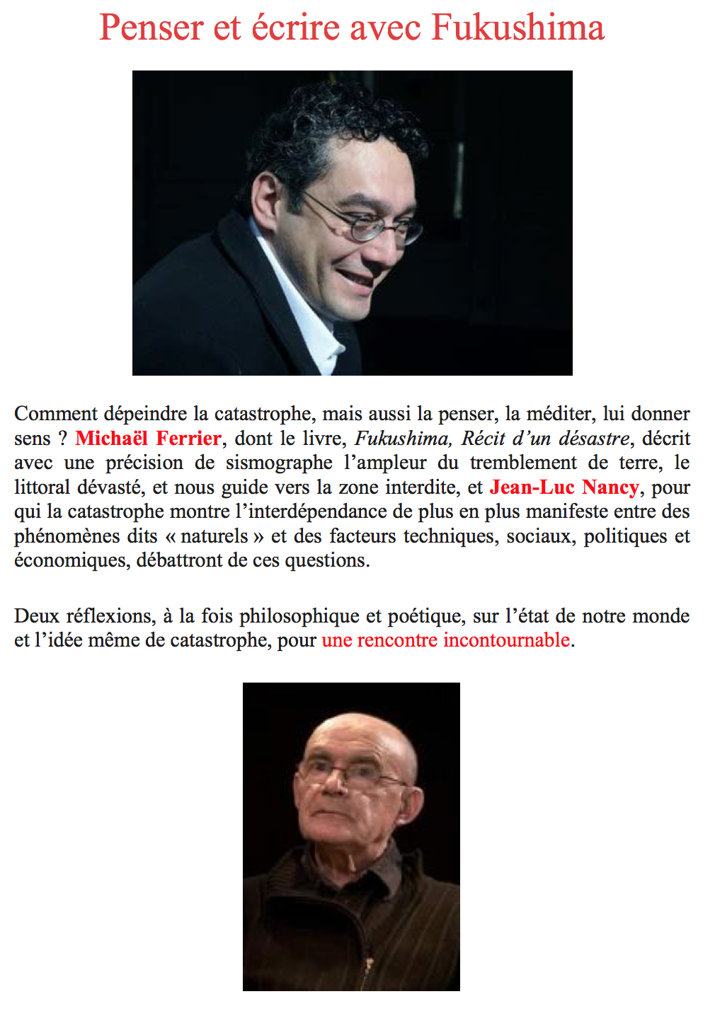 Ferrier-Nancy : la Rencontre