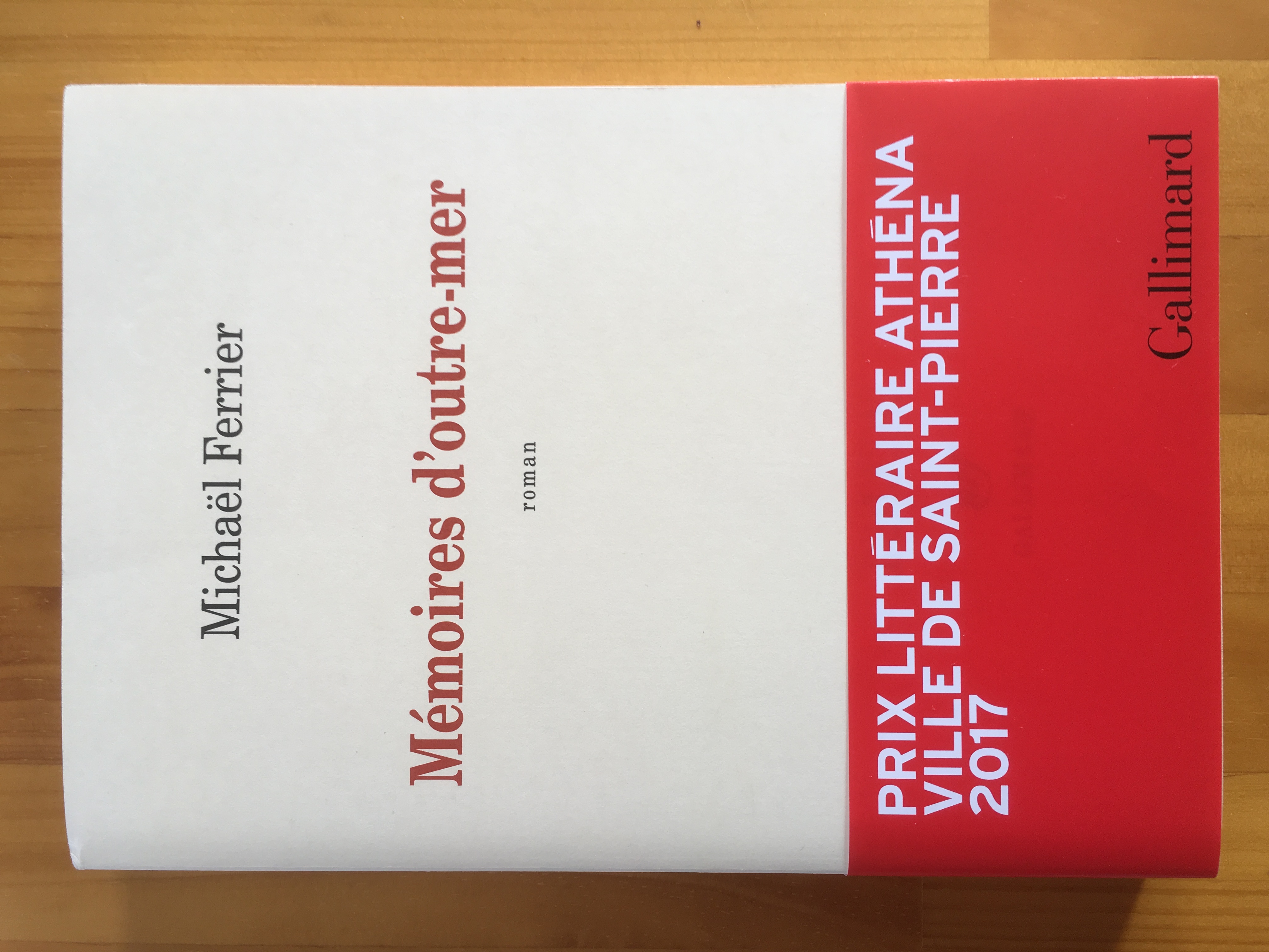 Mémoires d'Outre-mer, Prix Athéna 2017