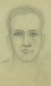 Portrait de Michel Butor par Pierre Klossowski, mine de plomb, 1960