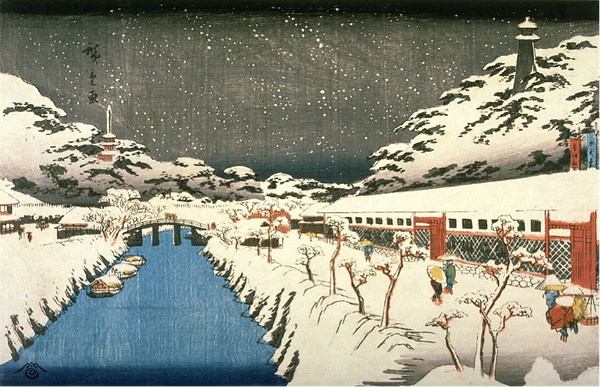 Utagawa Hiroshige (歌川広重, 1797-1858), Akabane à Shiba Vues célèbres d'Edo (Edo meisho)