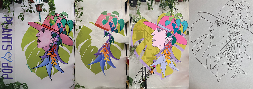 Lady Gaga inspired  Mural Process pics 