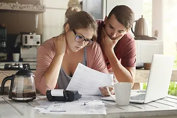 Students stressed looking at paper