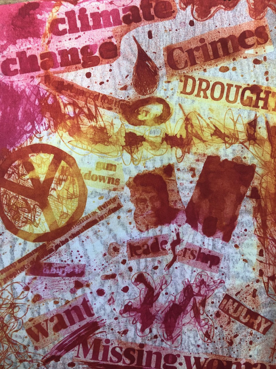 3rd Form Art 'Conflict I' Disperse Dye Print