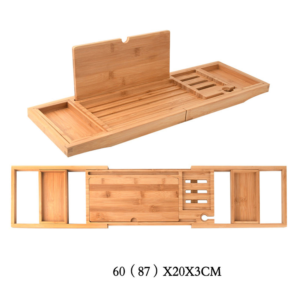 Miniature : Bathtub Rack Bridge Storage Organizer soap Expandable Bath Shelf Bathtub