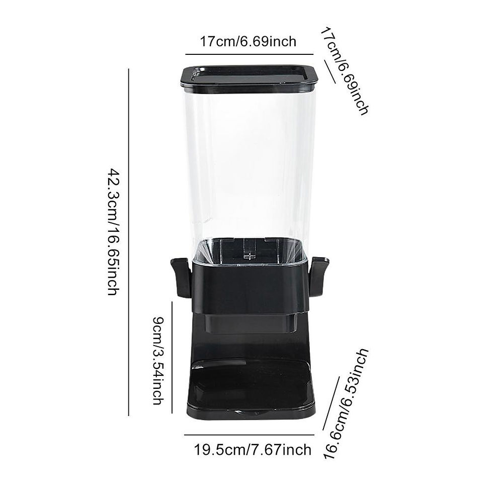 Thumbnail: Countertop Cereal Dispenser Easy Flow Storage Jar Air Tight Seal Rice Container