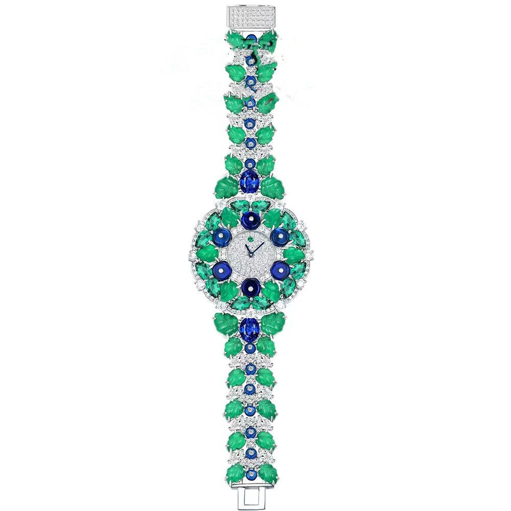 ZOCA Luxury 925 Sterling Silver Green Sapphire Engraved Gemstone 