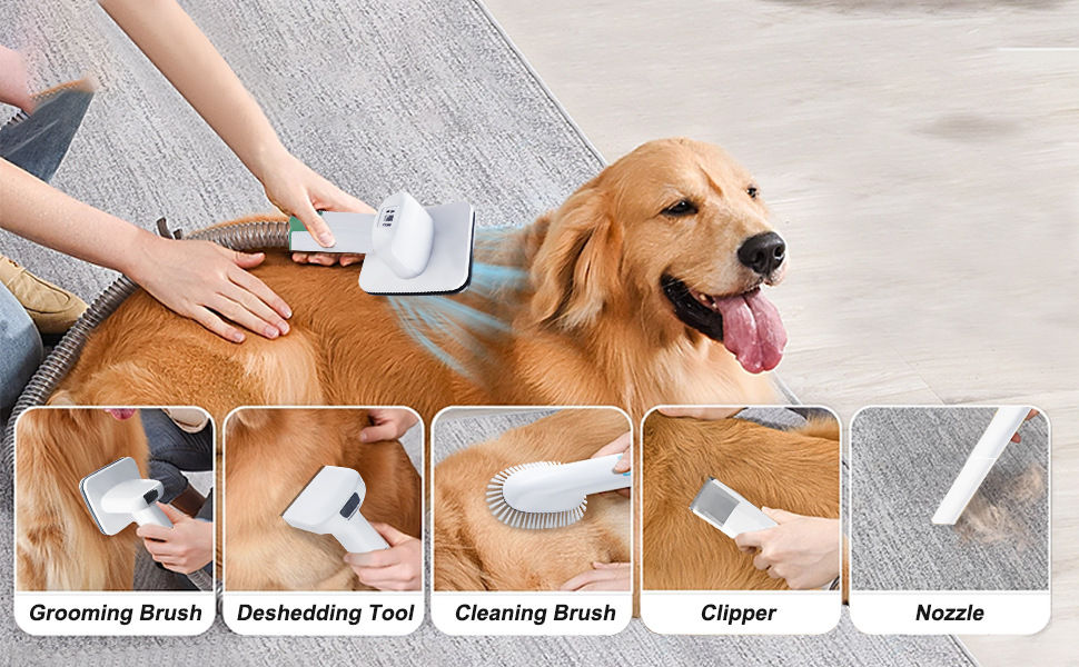 Thumbnail: Multi-functional Pet Grooming Device 7-in-1 Dog Cat Kit Cross-border Vacuum