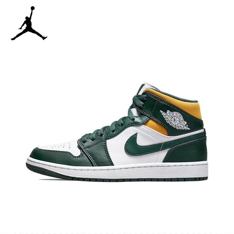 Miniatura: Original Air Jordan 1 Mid "Light Smoke Grey" "Wolf Grey"For Men's Retro Classic
