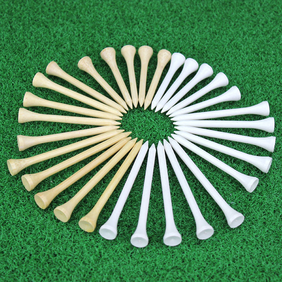 Thumbnail: 100/300Pcs Tees Golf Tees Bamboo Tee Golf Ball 3 Sizes 54mm,70mm,83mm Available