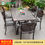Thumbnail: Outdoor tables chairs cast aluminum courtyard garden balcony yard set leisure