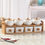 Miniatura: Glass Seasoning Jar Set, Hollowed-out Chopstick Barrel, Bamboo Wooden Frame