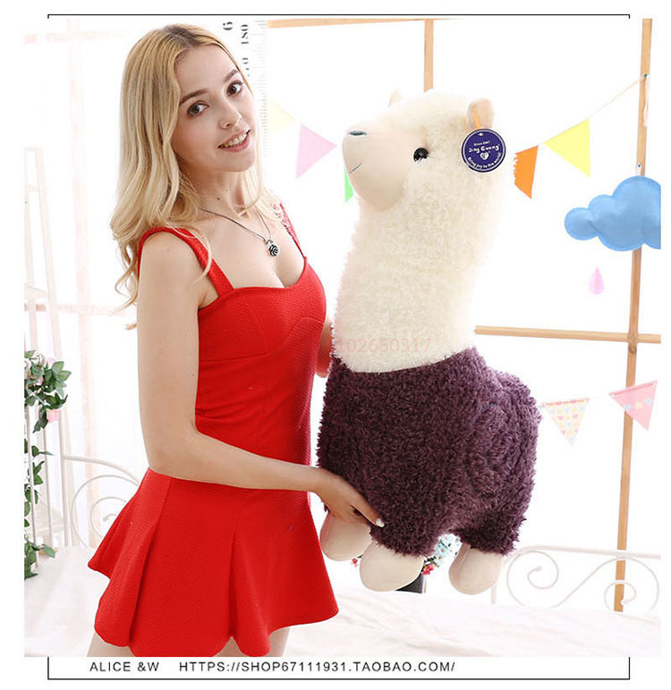 Thumbnail: Alpaca Plush Toy 6 Colors Cute Animal Doll Soft Cotton stuffed doll