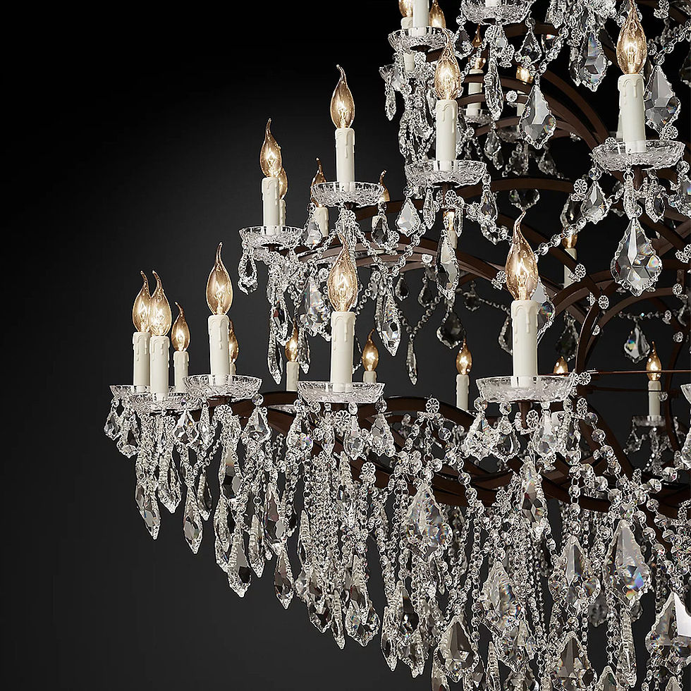 ภาพขนาดย่อ: Lighthouse-style crystal candlestick 140 lights large chandelier lighting retro