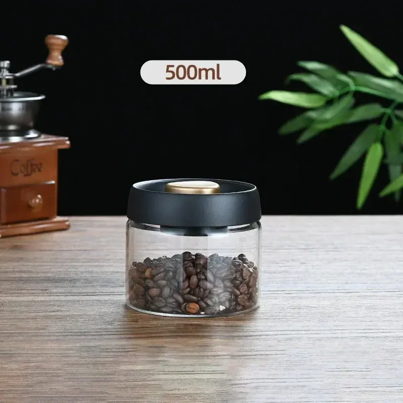 縮圖：Food Storage Coffee Beans Vacuum Sealed Tank Moisture-proof Glass Jars