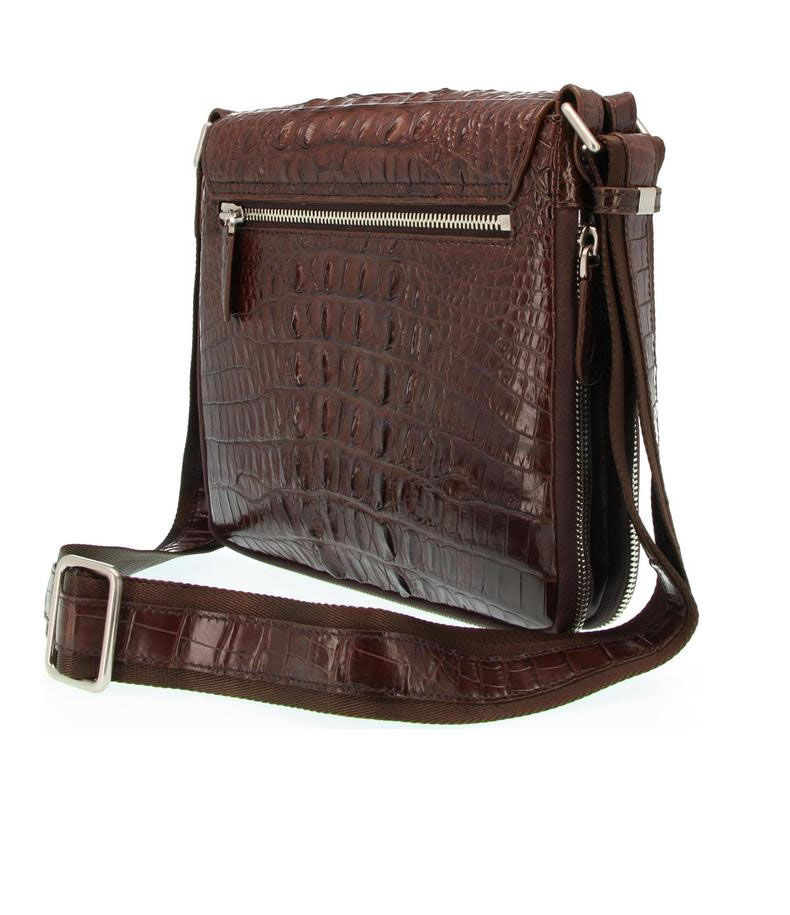 Thumbnail: Crocodile leather cross-body business cross-body bag business fashion retro bag 