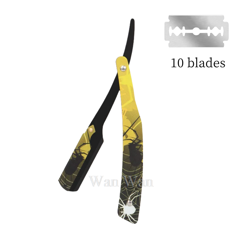 Thumbnail: Stainless Steel Razor Manual Folding Shaver Barber Shop Hair Cutting Shaving 