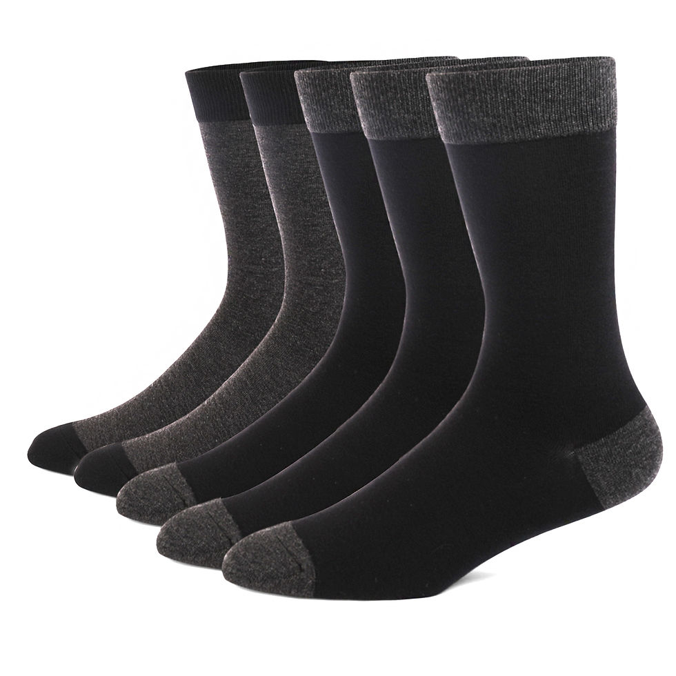 Thumbnail: 5 Pairs Mens Dress Socks stripe Plus Size, High Quality Combed Cotton 