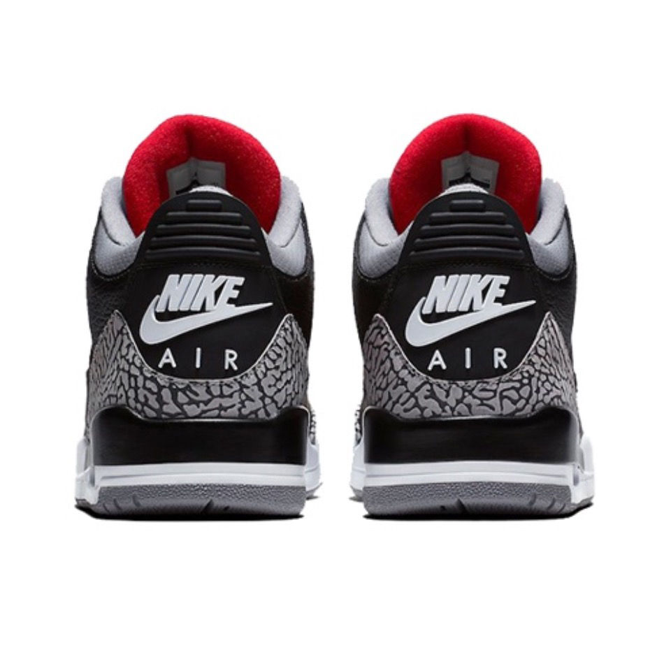 ภาพขนาดย่อ: Original Air Jordan 3 “Black Cement"  Black & White Red Chicago Classic Retro