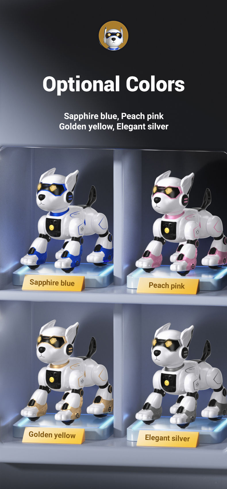 الصورة المصغرة: Intelligent Robot Dog 2.4Ghz Walking and Dancing Interactive Pet Puppy