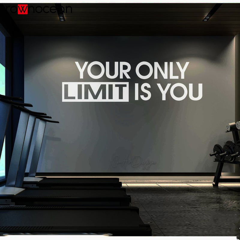 Miniaturbild: Your only limit is you - Wall decal sticker Gym wall design Office quote