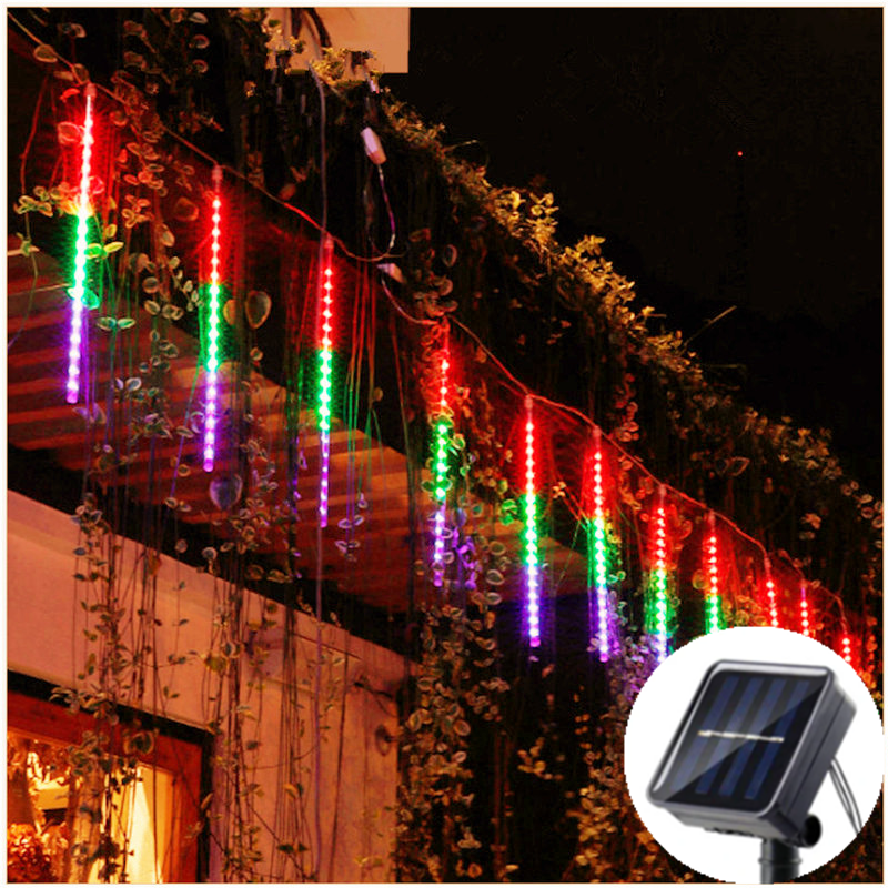 Thumbnail: Solar Led Light Outdoor Meteor Shower Rain Lights Waterproof Garden Decor