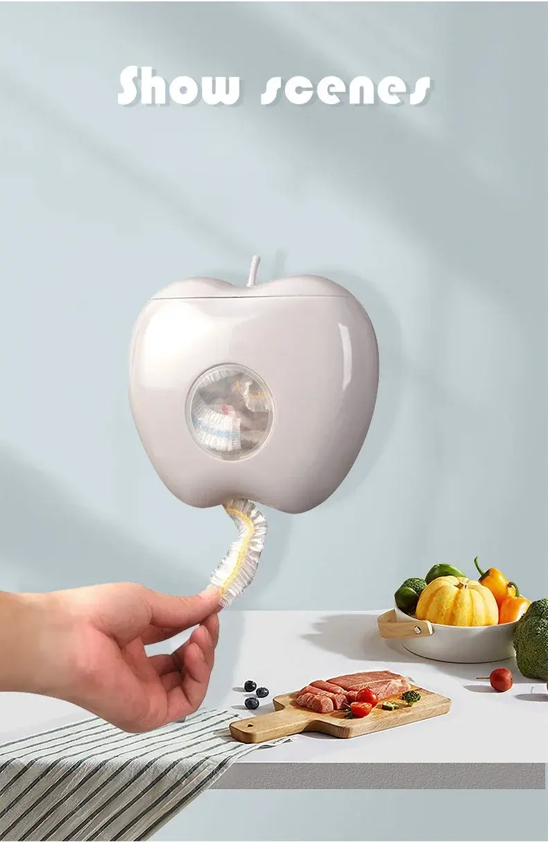 縮圖：Wall-mounted Plastic Wrap Elastic Fresh Keeping Bag Organizer 