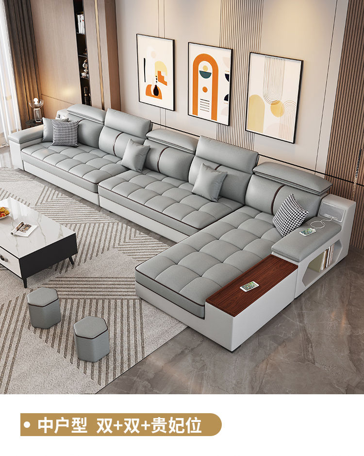 Thumbnail: Sofa Sectional Recliner Couch Corner Sofa Leather Hotel Bedroom 