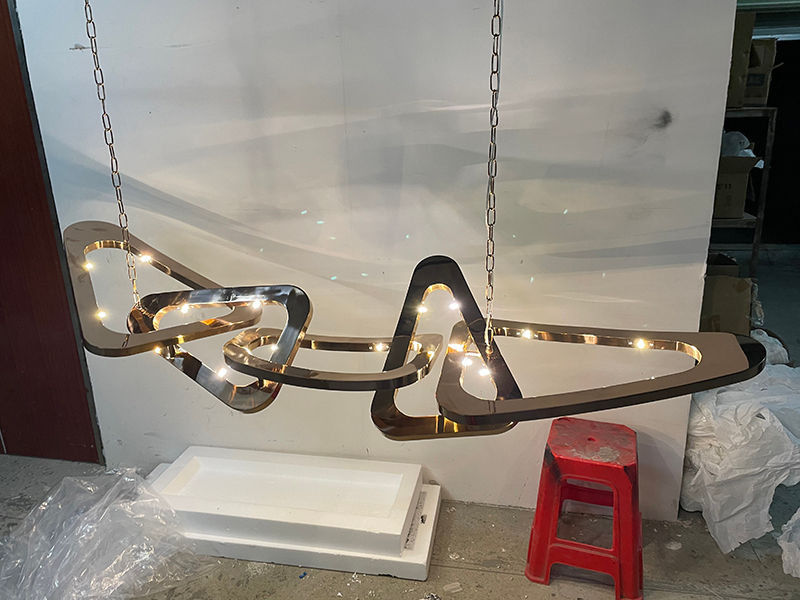 Μικρογραφία: Restaurant Chandeliers Italian Designer Bar Light Luxury Stainless Steel Lamps
