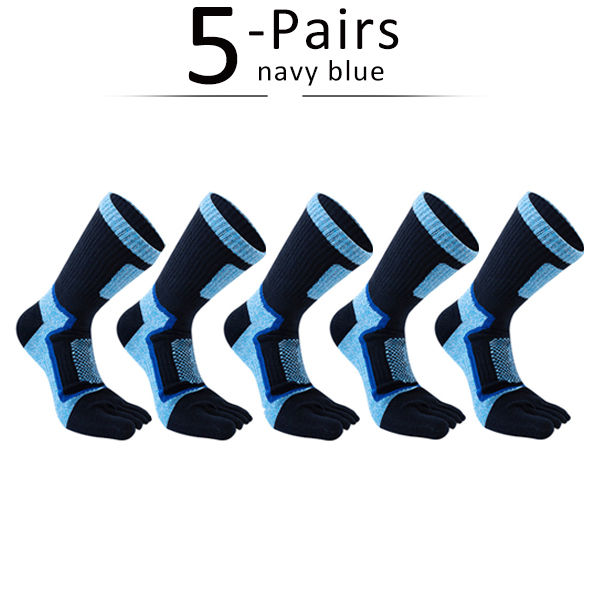 Thumbnail: 5 Pairs Toe Sport Short Socks Man Thick Mesh Endurable 5 Finger Socks