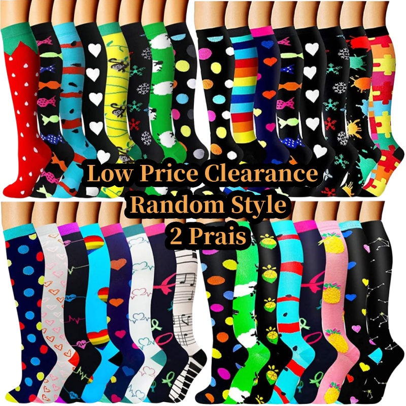 Thumbnail: Random Style Running Socks Sport Compression Middle Tube Nylon Outdoor Stockings