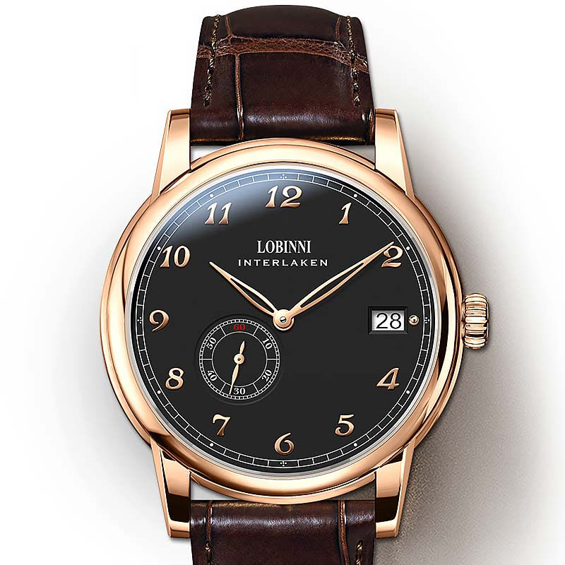 Thumbnail: Lobinni Switzerland Luxury Brand 2021 New Products Mens Watch Mini Rotor 