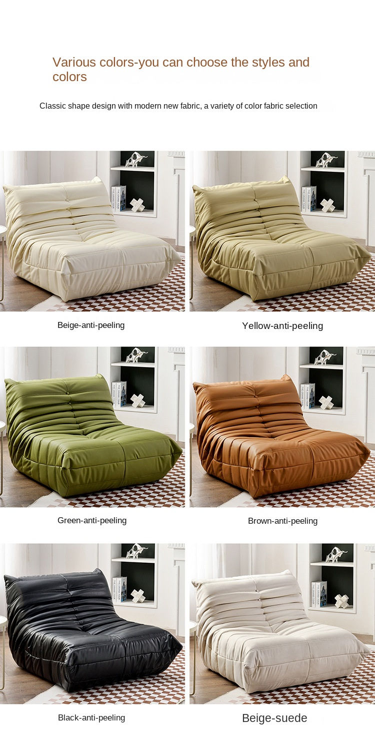 Миниатюра: Tatami Single Sofa Balcony Caterpillar Sofa Togo Lazy Sofa Creative Furniture