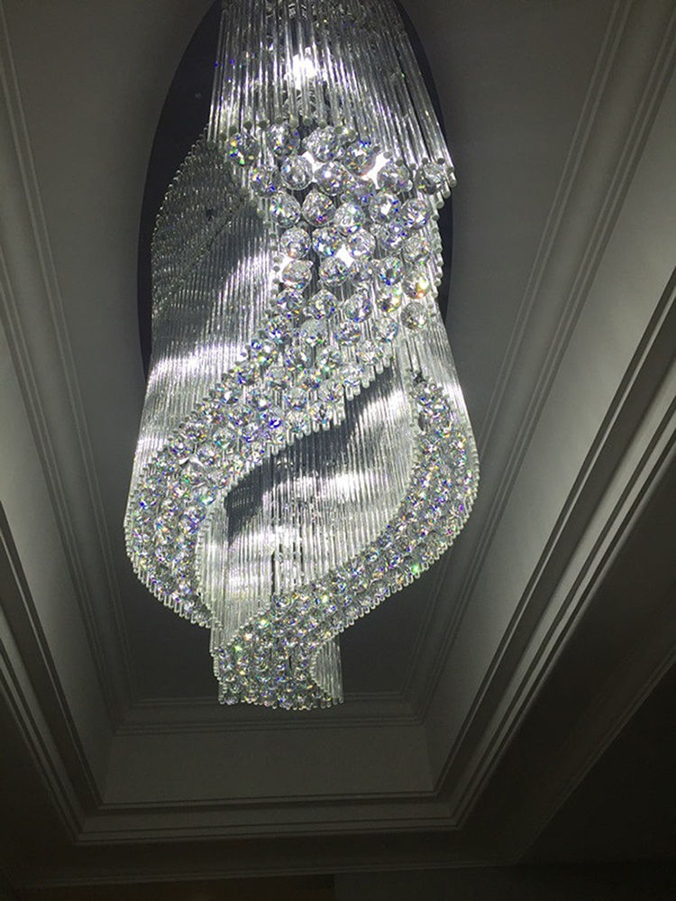 Miniatura: Oval Crystal Ceiling Led Creative High-end Villa Atmosphere Hotel Engineering