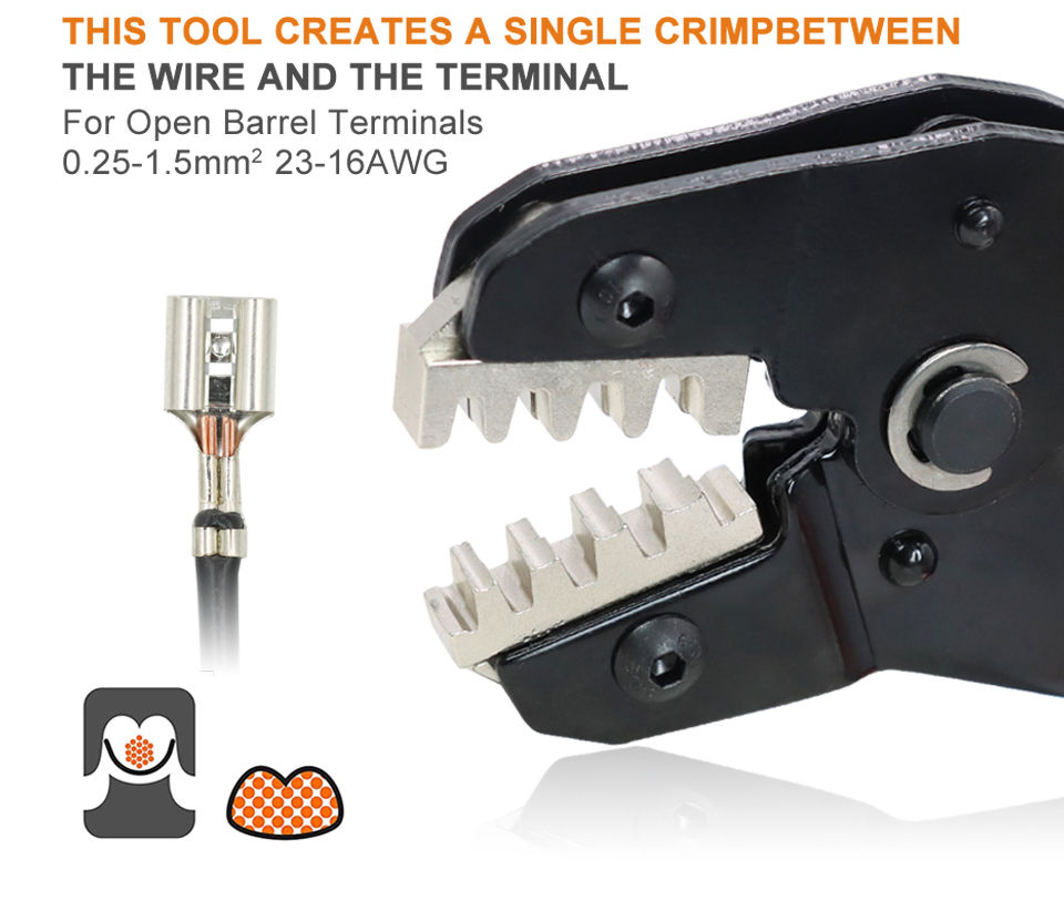 Miniatura: Crimping Pliers for 2.8 4.8 6.3 Tube/Insulation Terminals Electrical Clamp
